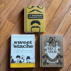 Bike snob. Mustache books. Grooms husband boyfriend gift.